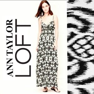 Ann Taylor LOFT Ikat Print Maxi Sundress